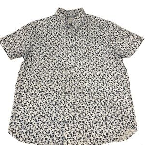 Denim & Flower Blue Floral Button Down Shirt Ricky Singh Men’s L 100% Cotton